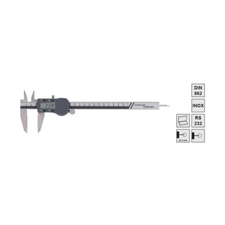 Subler digital - cursor de plastic cu tija rotunda de adancime, 150 mm / 0,01 mm